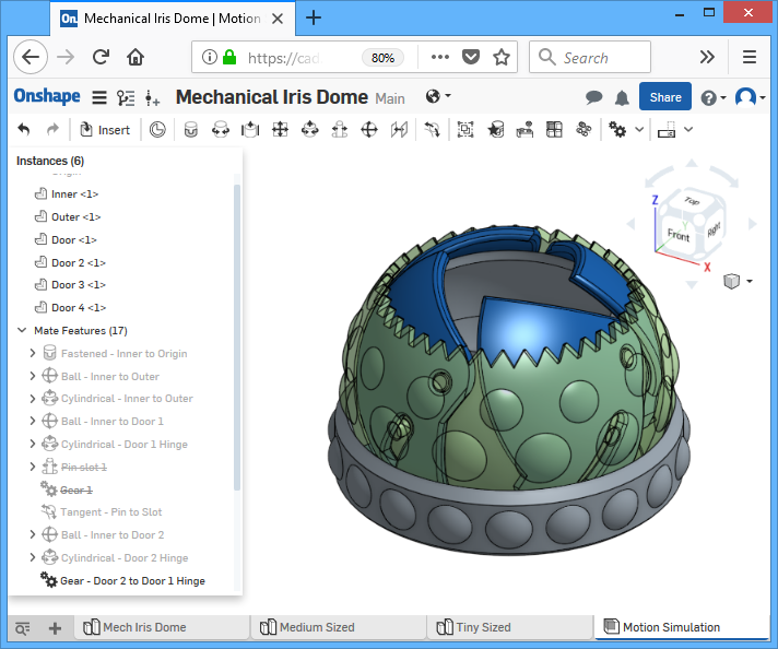 Mold anker Framework 3D Printed Mechanical Iris Dome All-One-Piece | Eleccelerator