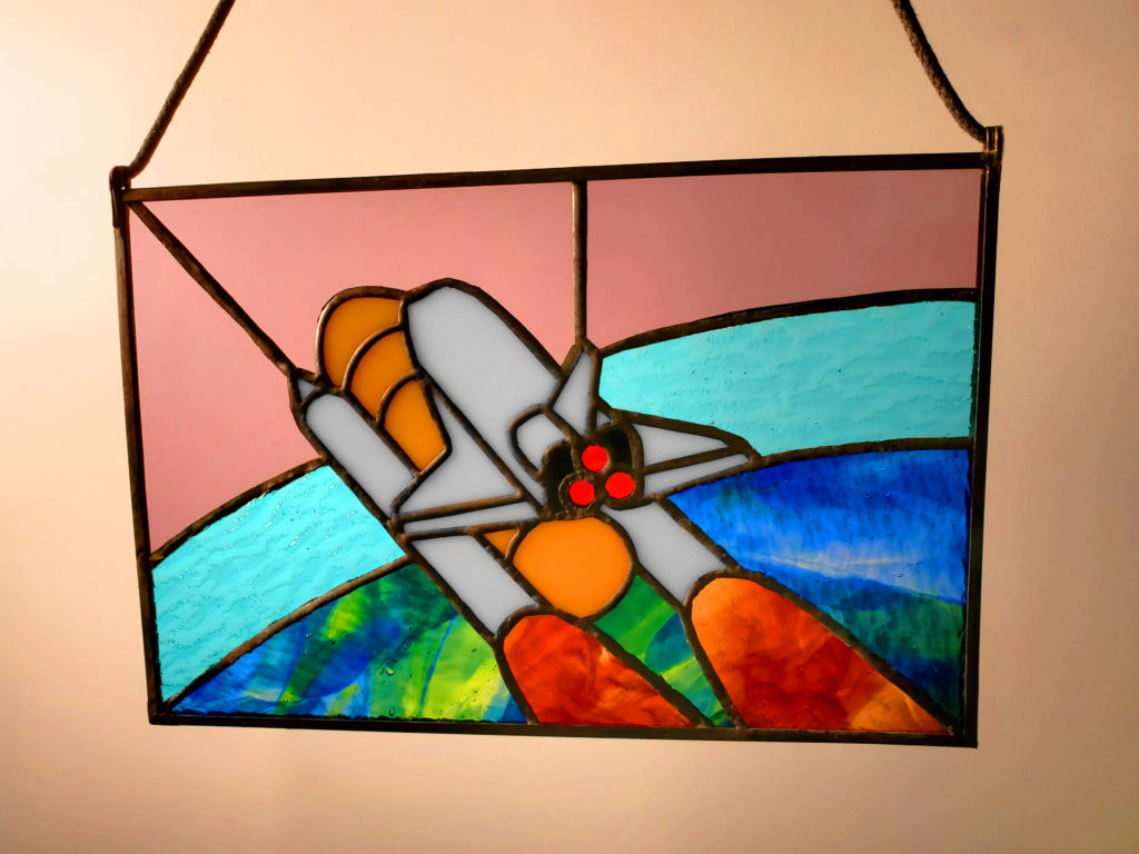 Stained Glass Space Shuttle